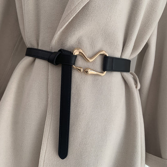 Thin Belt With Suit Coat Knot Decoration ef3a21d9 8892 4c8c b74b ff00dc03690d