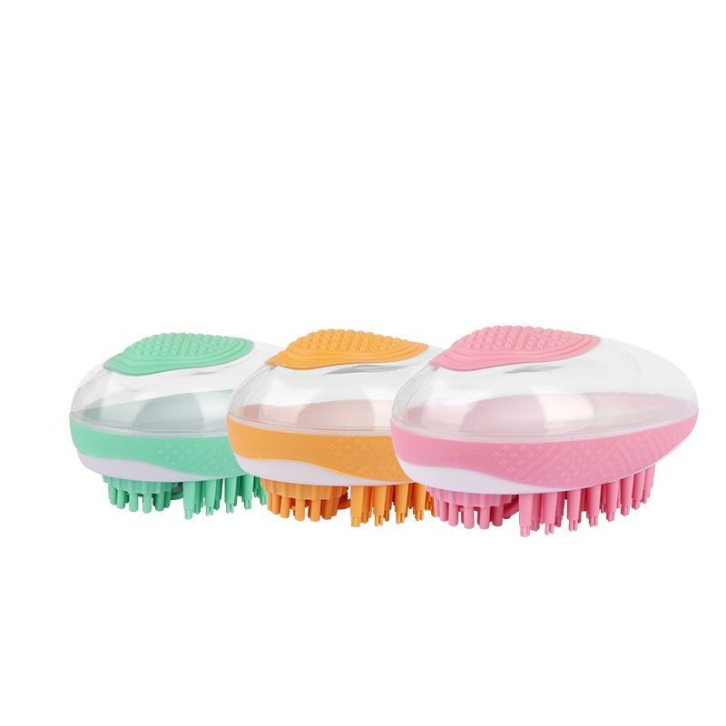 Dog Cat Bath Brush 2-in-1 Pet SPA Massage Comb Soft Silicone Pets Shower Hair Grooming Cmob Dog Cleaning Tool Pet Products ef