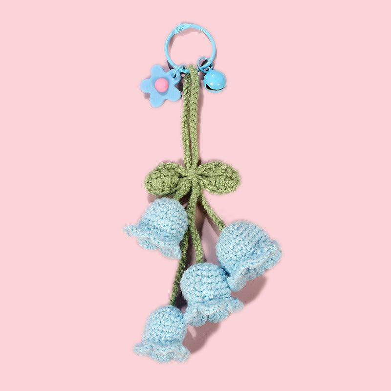 Hand-made Hook Braided Woolen Thread Lily Of The Valley Keychain ef5f5530 90c3 44df b579 ae3ef4cd6f0c