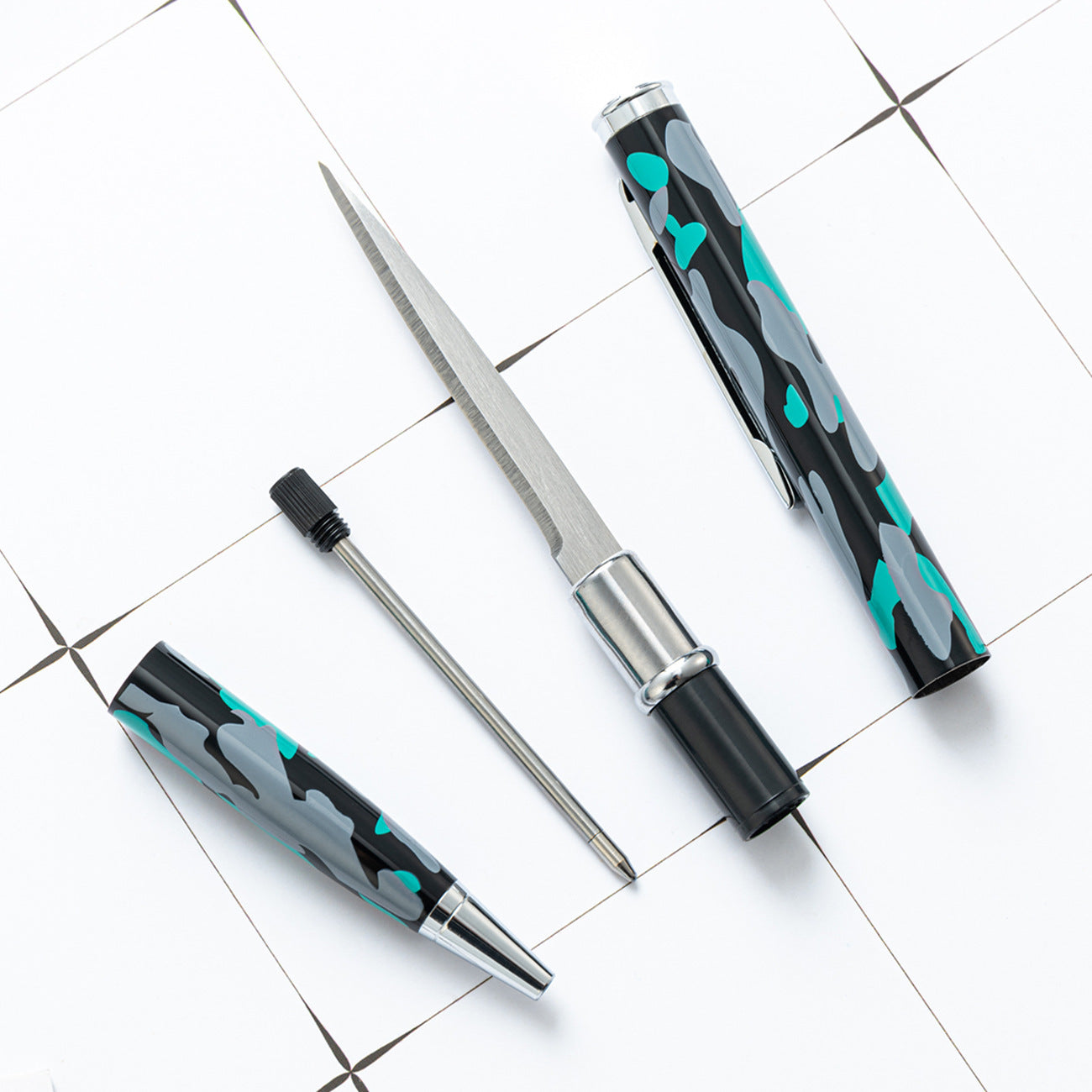 Outdoor Tactical Defensive Metal Knife Ballpoint Pen - 图片 2