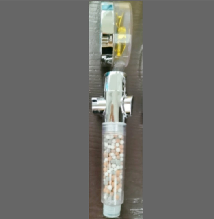 Shower Head Water Saving Flow 360 Degrees Rotating With Small Fan ABS Rain High Pressure Spray Nozzle Bathroom Accessories ef