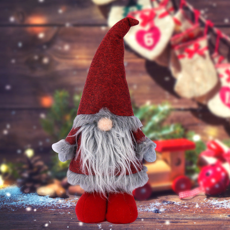 Cute Braids Faceless Plaid Hooded Forest Old Man Doll Home Plush Desktop Decoration ef9c62c5 3e8c 4914 a7ad 23fc10a24b56