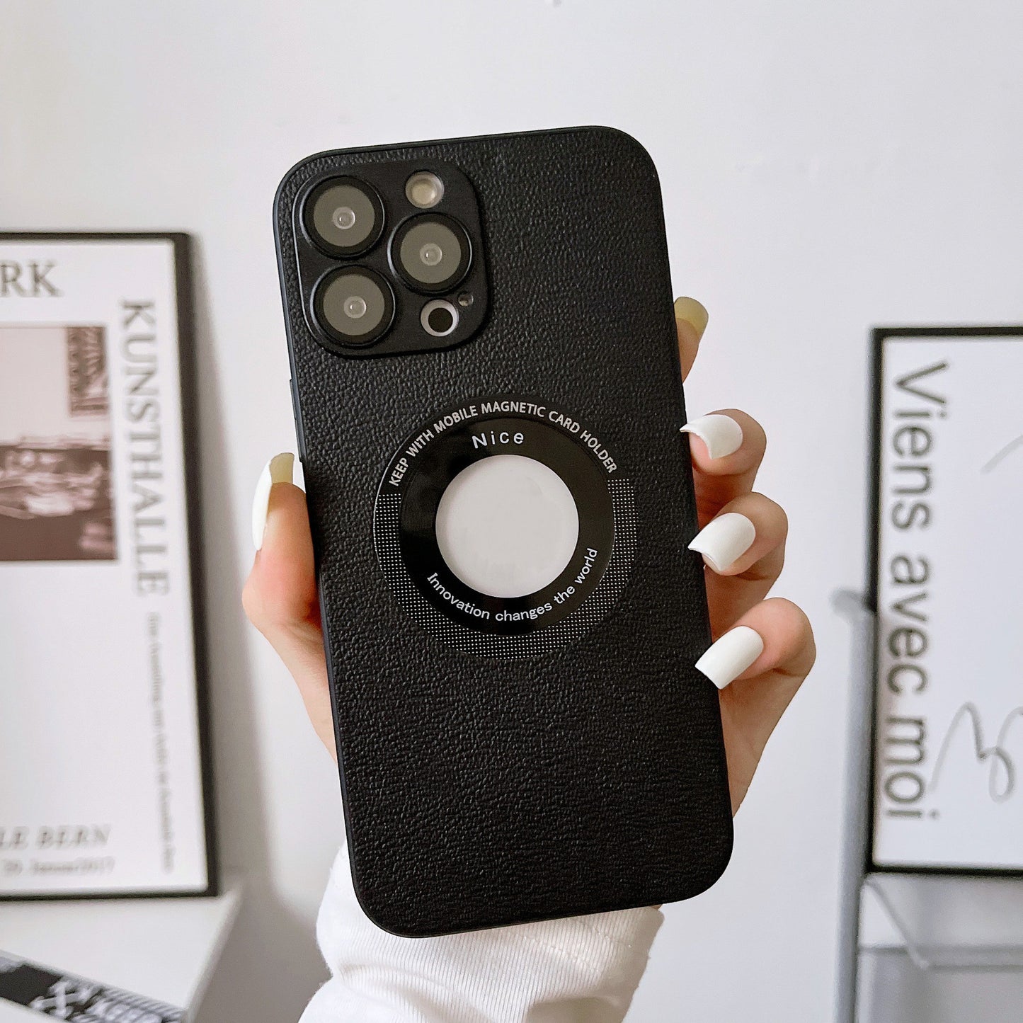 Suitable For IPhone15PRO Phone Case Litchi Grain Leather ef9cec3d e182 4fdf 9438 286a2b87263d