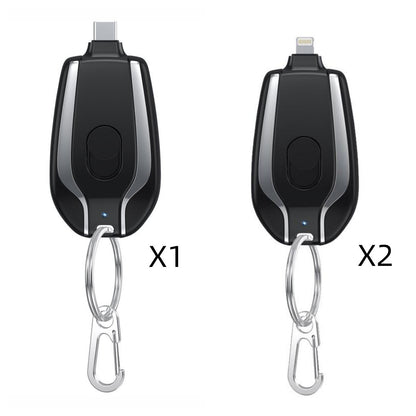 1500mAh Mini Power Emergency Pod Keychain Charger With Type-C Ultra-Compact Mini Battery Pack Fast Charging Backup Power Bank - 图片 7