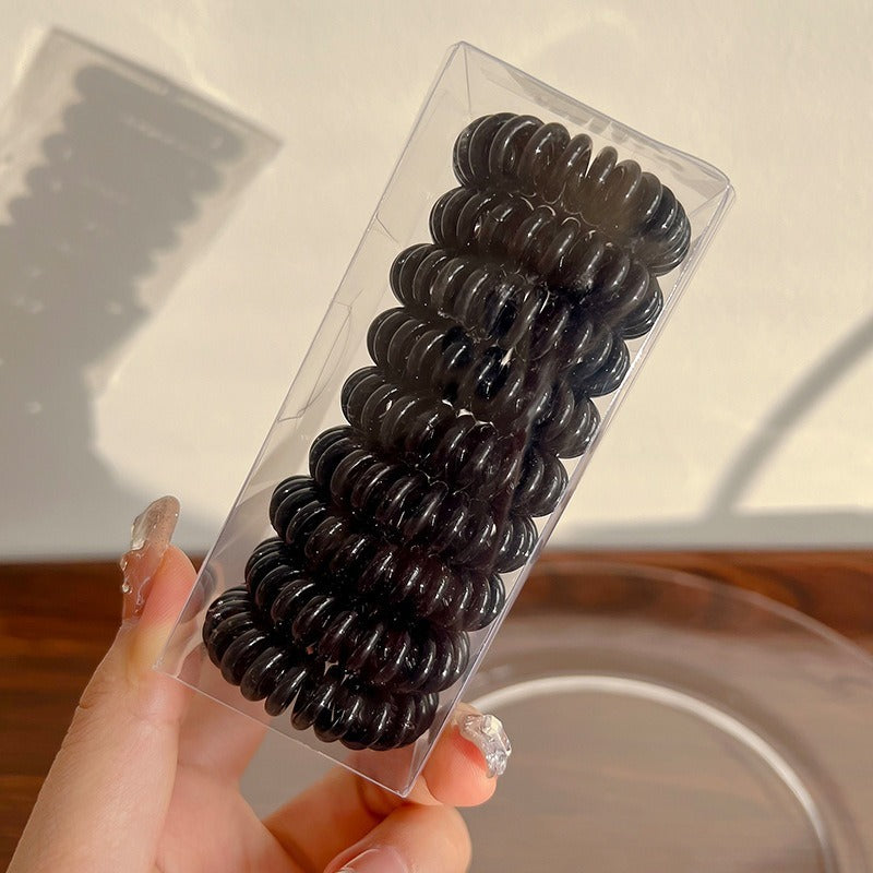 Telephone Wire Hair Ties Hair Rope Hair-binding High Elasticity Not Tight Hair efab10e7 821a 419d bfdc 2bfd1c3fb225