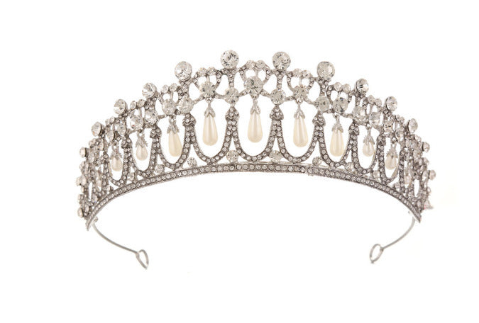 Gorgeous Pearl Crown Fashion Crystal Inlaid Headband Crown Bridal Crown efb4d24d 6c29 4a41 81c9 7efb17524937