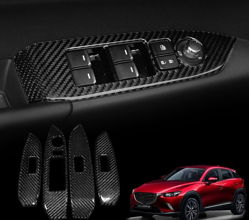 Mazda 3 Angkersai Modified Real Carbon Fiber Central Control Gearbox efd028f4 00bb 4c58 a83a 762e10c57ee5