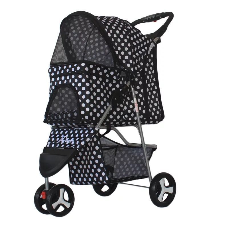 Lightweight Folding Pet Trolley Dogs And Cats Dog Out Stroller Three-wheeled Pet Stroller Dog Out Stroller Supplies efdaa9d1 