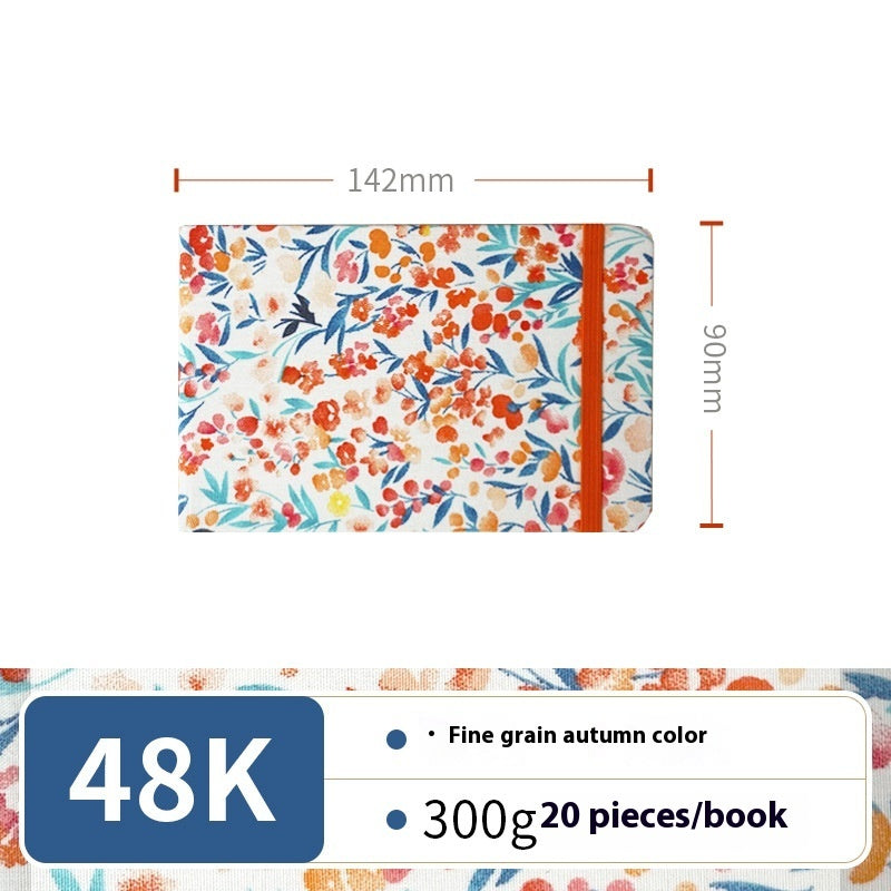 Feiluniao Watercolor Notebook Fabric Handmade Mini Portable Portable Character Sketch Hand Painted Graffiti Drawing Book - 图片 9