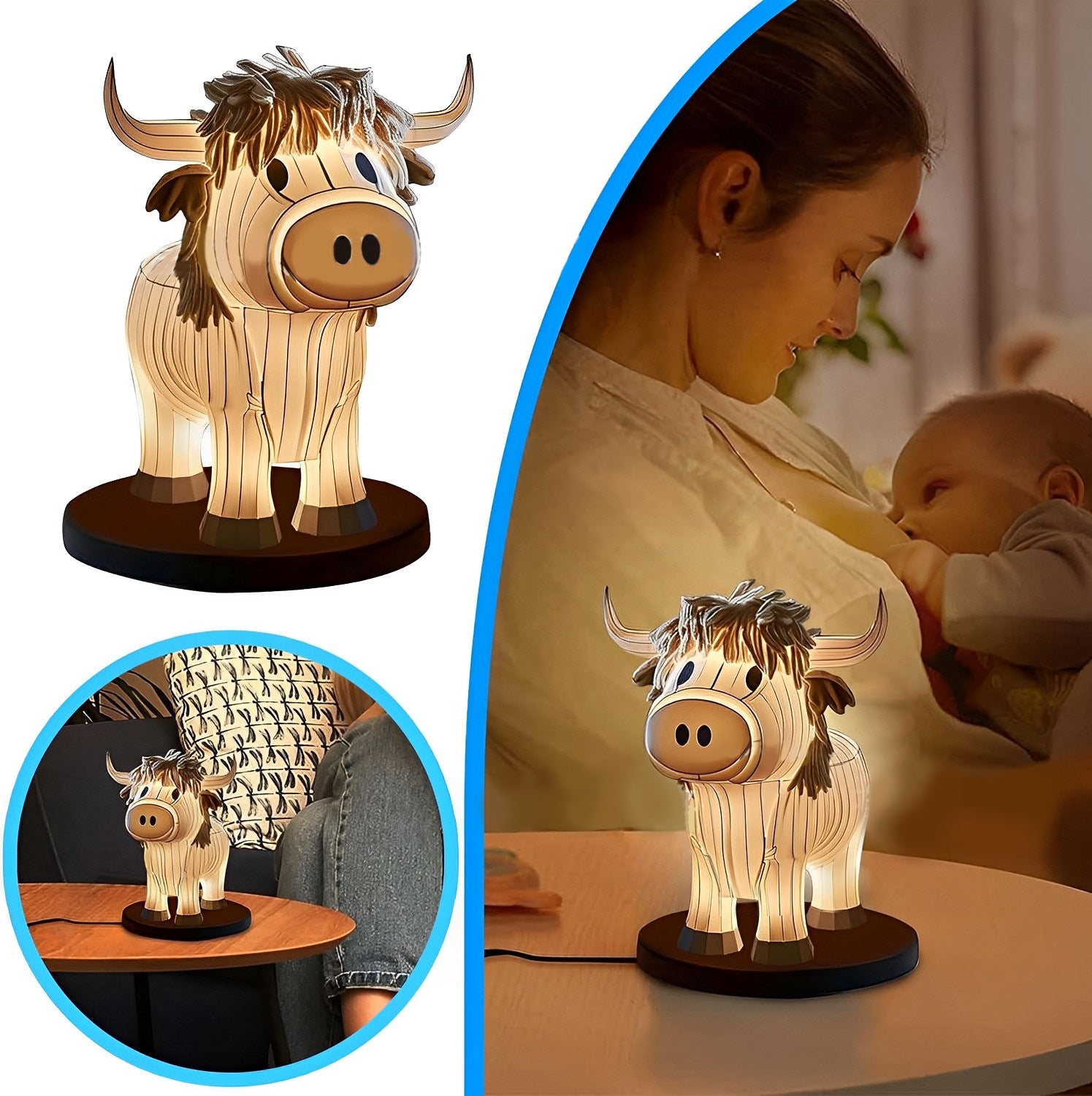 Home Cow Table Lamp Fun Cow Small Night Lamp efe53c2d b2e6 4f35 95ce 281045adff6f