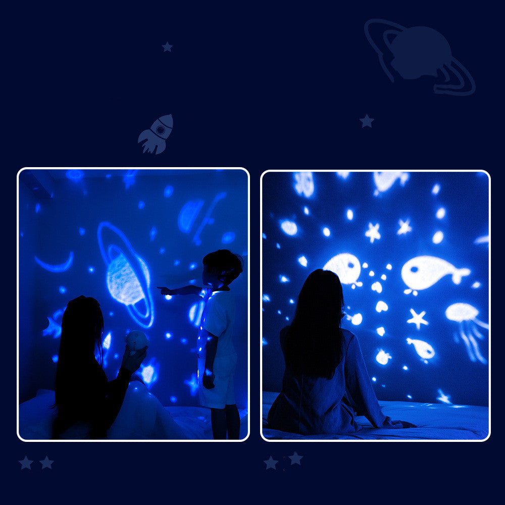 Galaxy Star Projector Starry Sky Night Light Astronaut Lamp Room Decr Gift Child Kids Baby Christmas Spaceman Projection efe9