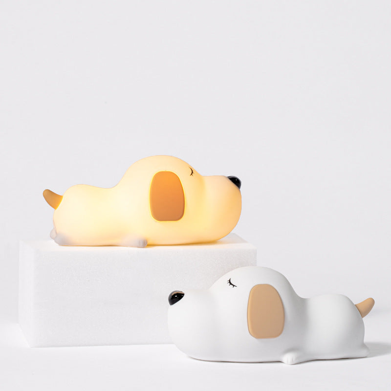 Silicone Night Lamp Cartoon Two-color Cute Dog Charging Home eff1dbe1 ae01 49d0 9ae9 04b61c48ba48