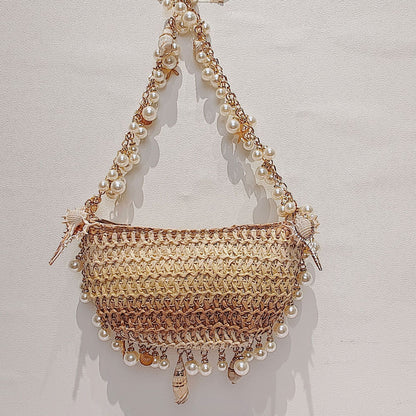 Summer Seaside Holiday Pearl Conch Straw Bag eff1fc1c 1666 4c9b a3c2 288d770f3d62