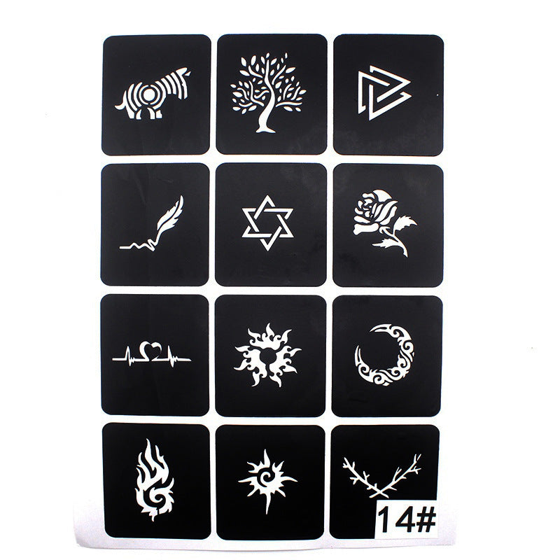 Hollow Tattoo Mold Women's Spray Paint eff62c84 7cd2 4a79 90b2 3623e490e6af