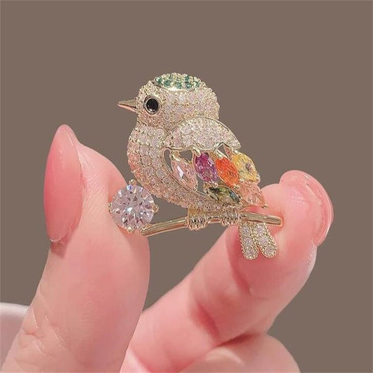 Full Diamond Animal Magpie Bird Brooch f007af61 f99e 42b3 b687 f525a27b62b2