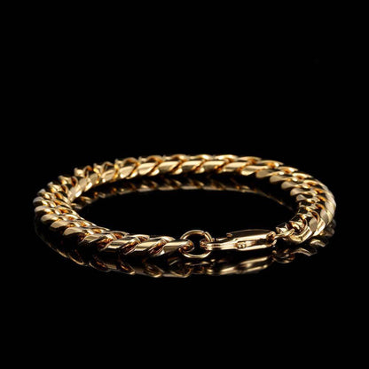 Japanese Buckle Stainless Steel Round Grinding Encrypted Cuban Bracelet f00c30f1 3393 4d4b 8fa0 55939d8f3d34