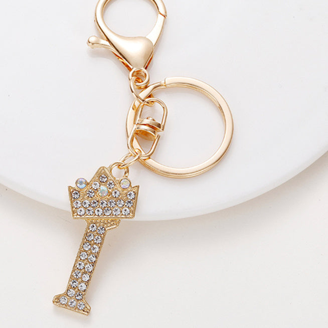 Metal Diamond-encrusted 26 English Crown Alphabet Keychain f0408560 303b 477f b39e 37d980341562