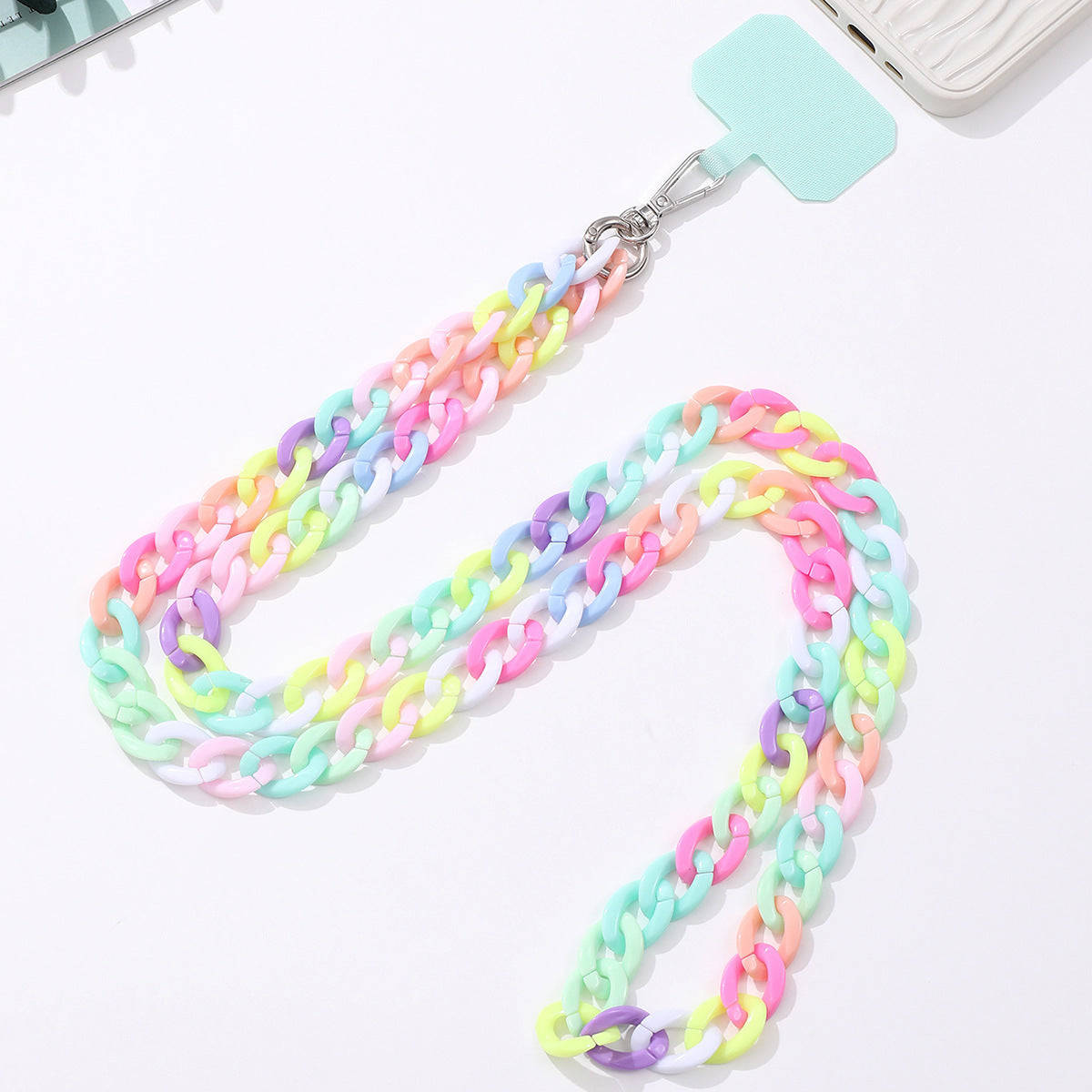 Mixed Color Colored Acrylic Crossbody Chain - 图片 9