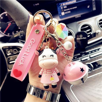 Korean Creative Trending Cute Cow Keychain Girl Heart Cartoon Doll Key Chain Simple Children Gift f0692441 f015 4b30 8e45 c3d