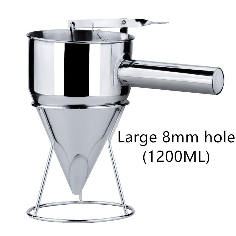Cone Funnel Stainless Steel With Shelf For Chocolate Sauce f06f3838 f4eb 46ea a973 10f94d1df9b0