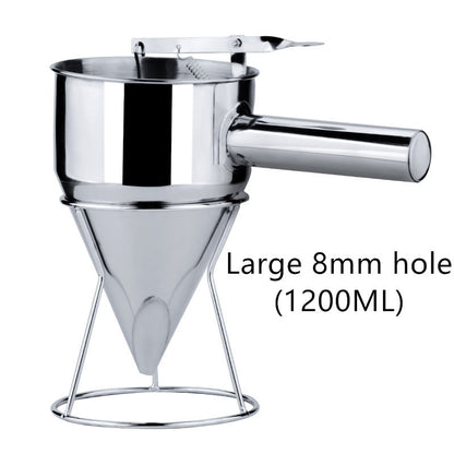 Cone Funnel Stainless Steel With Shelf For Chocolate Sauce f06f3838 f4eb 46ea a973 10f94d1df9b0