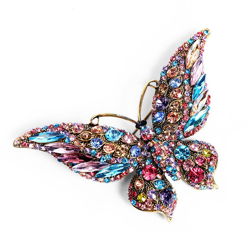 Crystal Big Butterfly Brooch Fashion Animal Insect Lady f077c7f3 5ed8 4203 8938 296a87f273eb