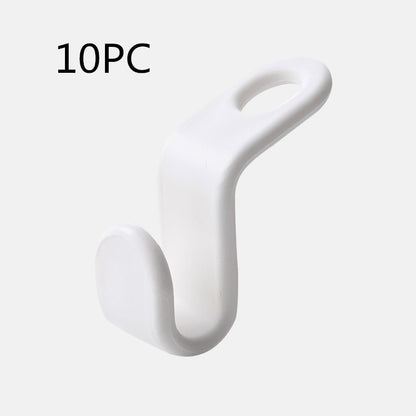 Plastic Closet Stack Hanger Rack Multi-function Wardrobe Space-saving Hanger Hook Coat Hook Bedroom Storage Wardrobe Organize