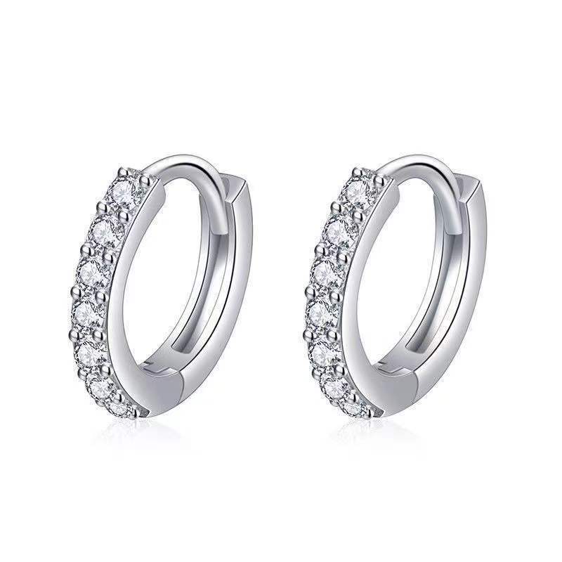 Single Row Rhinestone Earrings Female All-matching Graceful f07e35e8 a3f2 491d 8220 5dc7218155eb