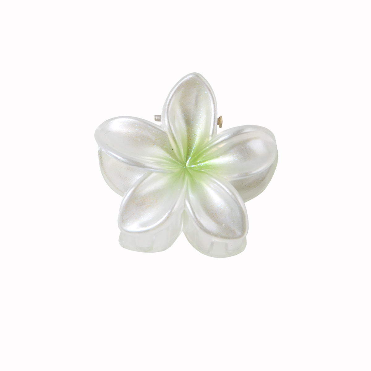 Small Size 4cm Pearlescent Flowers Barrettes Sweet Plumeria Rubra f0962465 5d17 4487 9fc2 a84a2138e10e