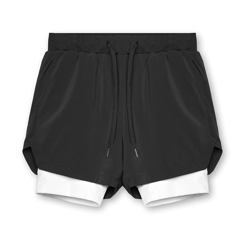 Men's Running Double-layer Fake Two-piece Sports Jogger Pants f0a36957 6eeb 4259 9c16 01c0f0fb729f