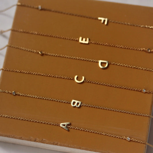 18K Gold Plated 26 Letter Stainless Steel Necklace - HD Wireless Product #1