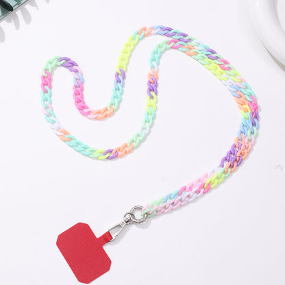 Mixed Color Colored Acrylic Crossbody Chain - 图片 8