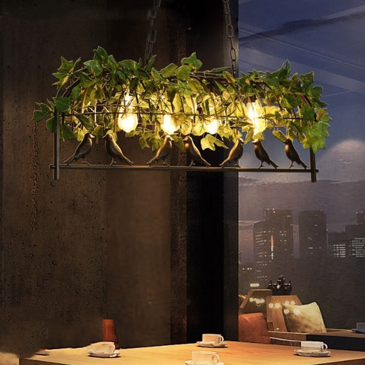 Walnut Chandelier Iron Bar Plant Bird Restaurant f0c7d94c d4c7 4bc5 a82d dd0d00a03cac