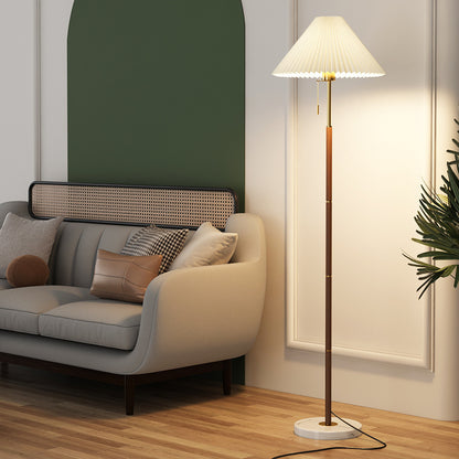 Retro Light Luxury Wood Grain Simple Pleated Floor Lamp Bedroom Bedside Sofa Study Floor Lamp f0d9042b 8a57 446d 83a7 8adb937