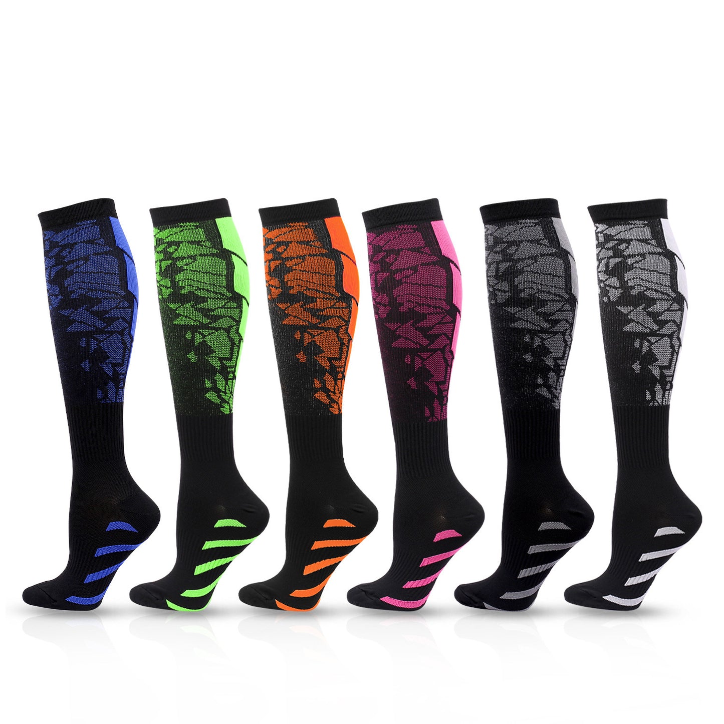 Black Heart Pattern Calf Socks Heart Pattern Running Socks f0f58a41 fd36 4d38 b4dd 81c8b456d2a6
