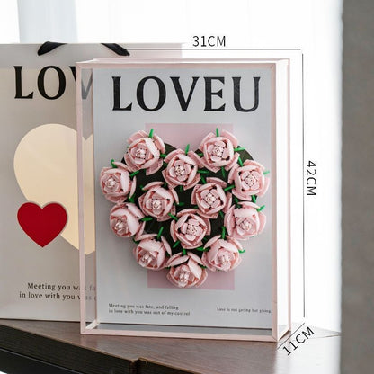 Rose Bouquet Building Blocks Gift Box DIY Handmade f11c6480 87cf 494b 94d7 920cfe997ea4