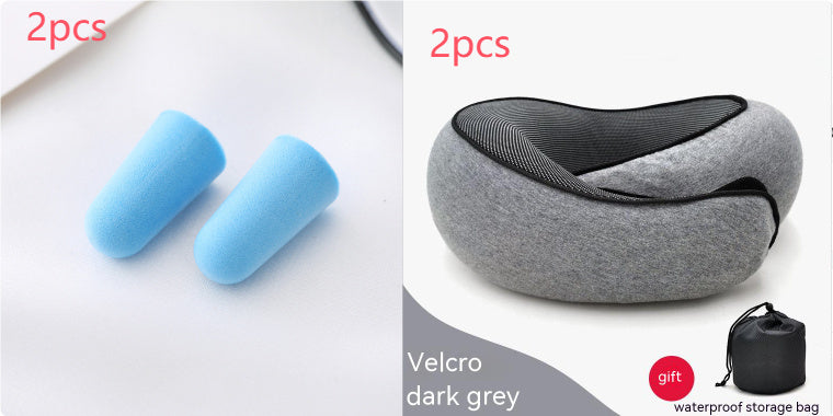 Travel Neck Pillow Non-Deformed Airplane Pillow Travel Neck Cushion Durable U-Shaped Travel Memory Cotton Nap Neck Pillow f12