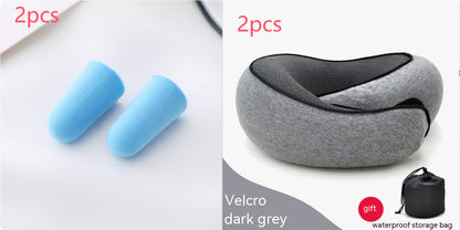 Travel Neck Pillow Non-Deformed Airplane Pillow Travel Neck Cushion Durable U-Shaped Travel Memory Cotton Nap Neck Pillow f12