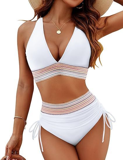 Fashion Women's High Waist Bikini Split Suit f1266f6f 2393 42b7 ac18 3a2aa77ce5f3