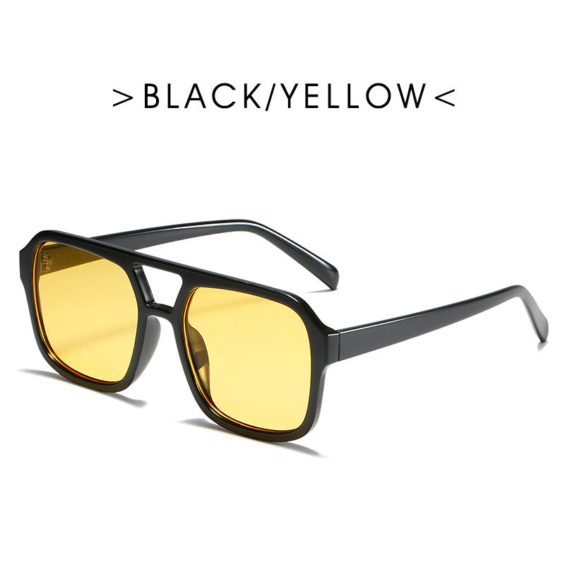 Square Double Beam Sunglasses Men And Women Retro Personality f12df392 5b0c 4c40 933e ebe4789e4721