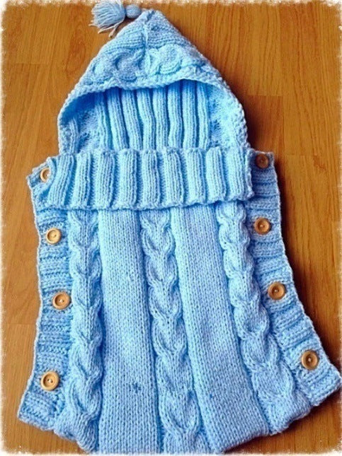 Infant Baby Tassel Ca P Sleeping Bag Sweater Wooden Button Hooded Sleeping Bag f13413e6 2cb6 4933 a6cb 0e94843b848b