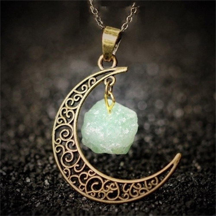 Natural Stone Crystal Necklace Vintage f1391897 c622 4173 8122 9d64292d6be8