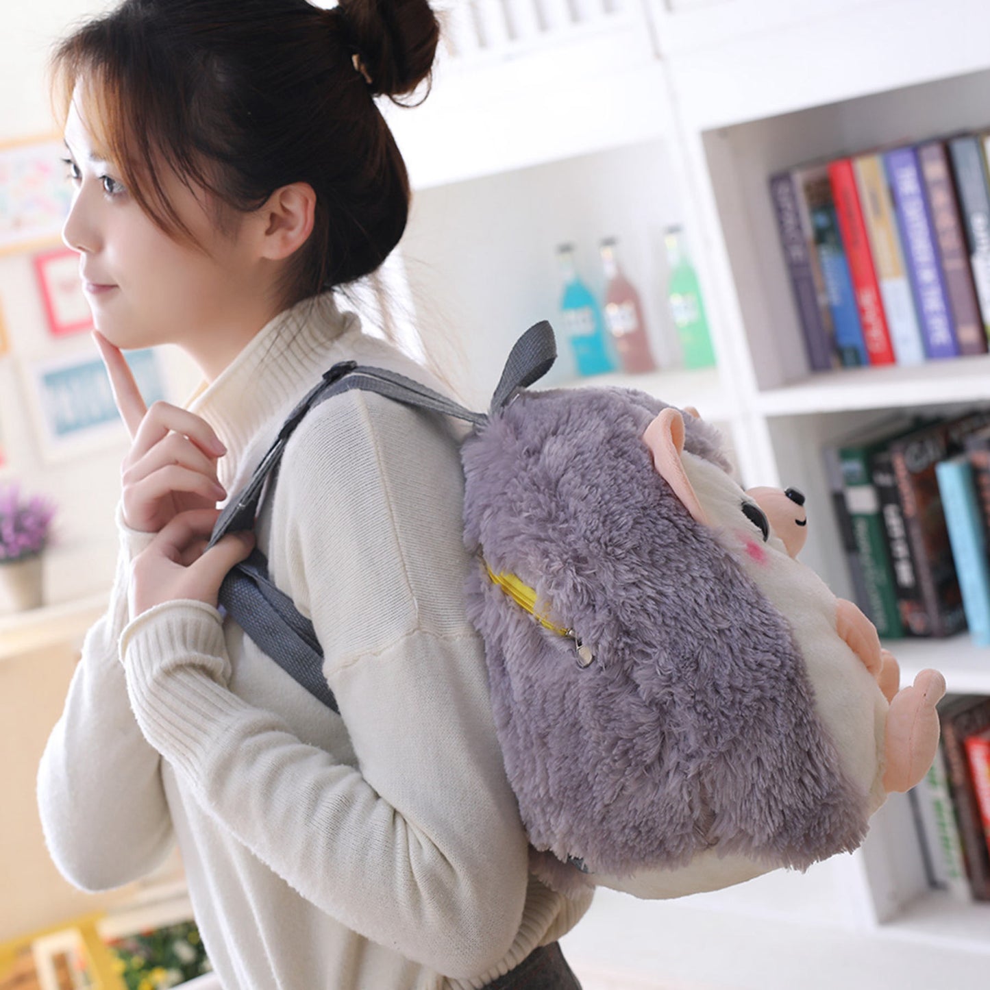 New Cute Cartoon Hedgehog Schoolbag Student Plush Toy f146494f e358 426a bd7d 91f7372ce7f7