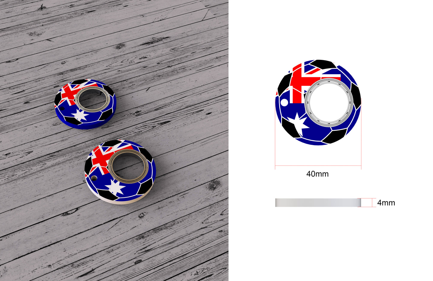Creative Football World Cup Fidget Spinner Toy Keychain Hand Spinner Anti-Anxiety Toy Relieves Stress Finger Spinner Keychain