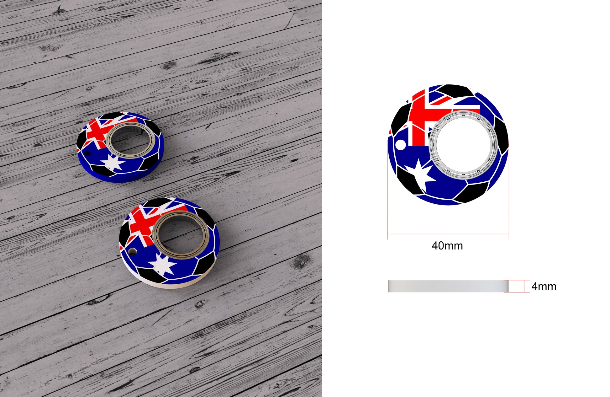 Creative Football World Cup Fidget Spinner Toy Keychain Hand Spinner Anti-Anxiety Toy Relieves Stress Finger Spinner Keychain
