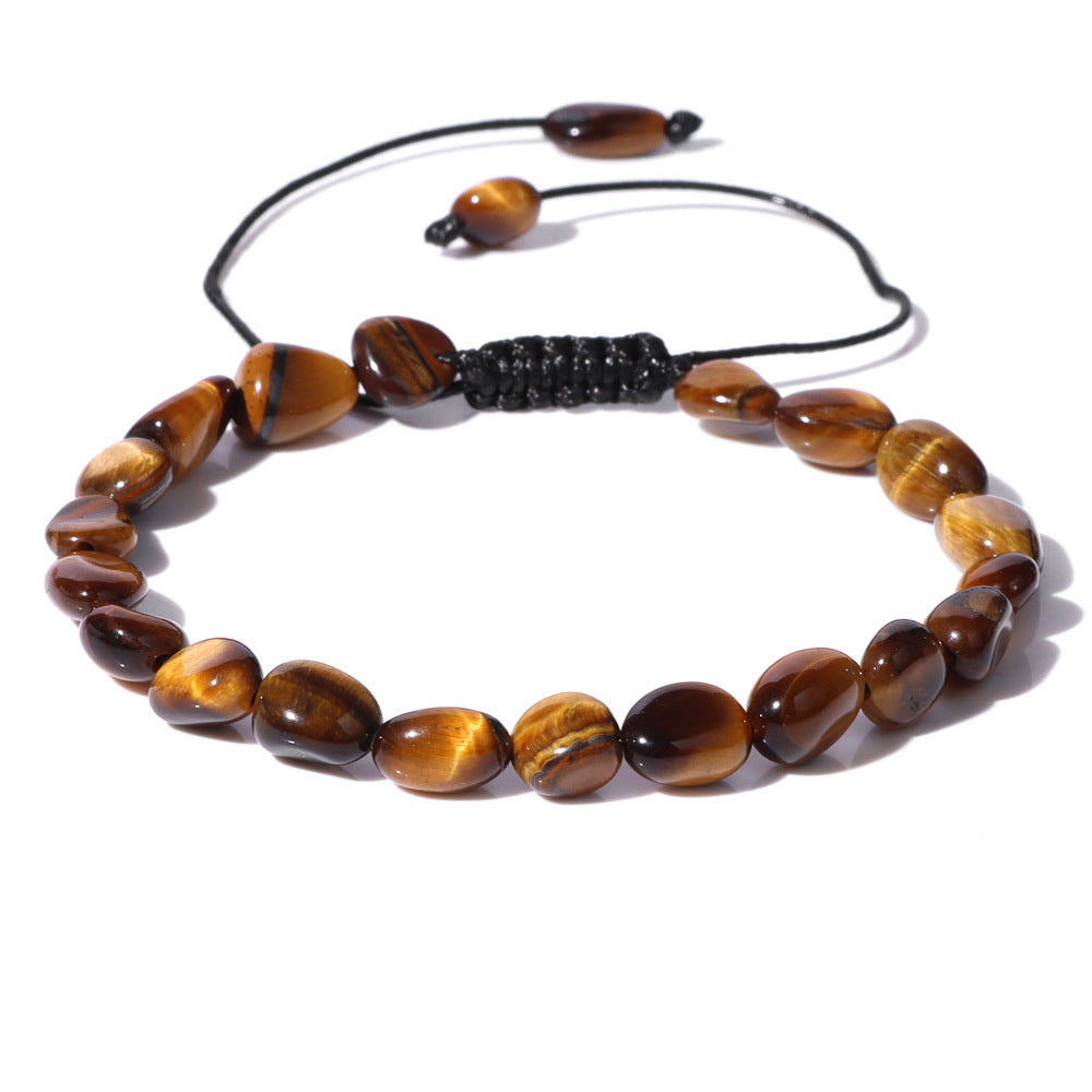 Natural Stone Traveling Irregular Beads Woven Bracelet f153be3c 74c9 4440 9e7d 26e75e110112
