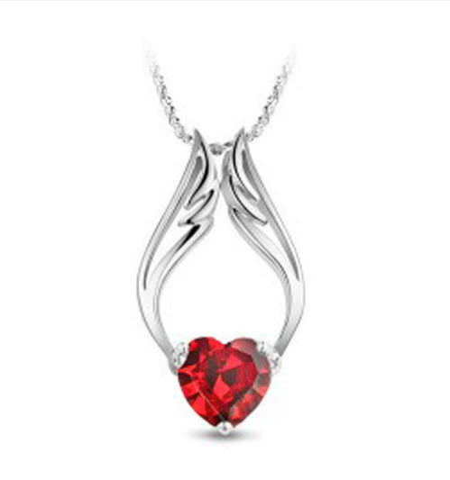Hearts and Arrows Angel Wings Crystal Necklace f1555a5d 7337 42dd 9a59 b5903c1c025d