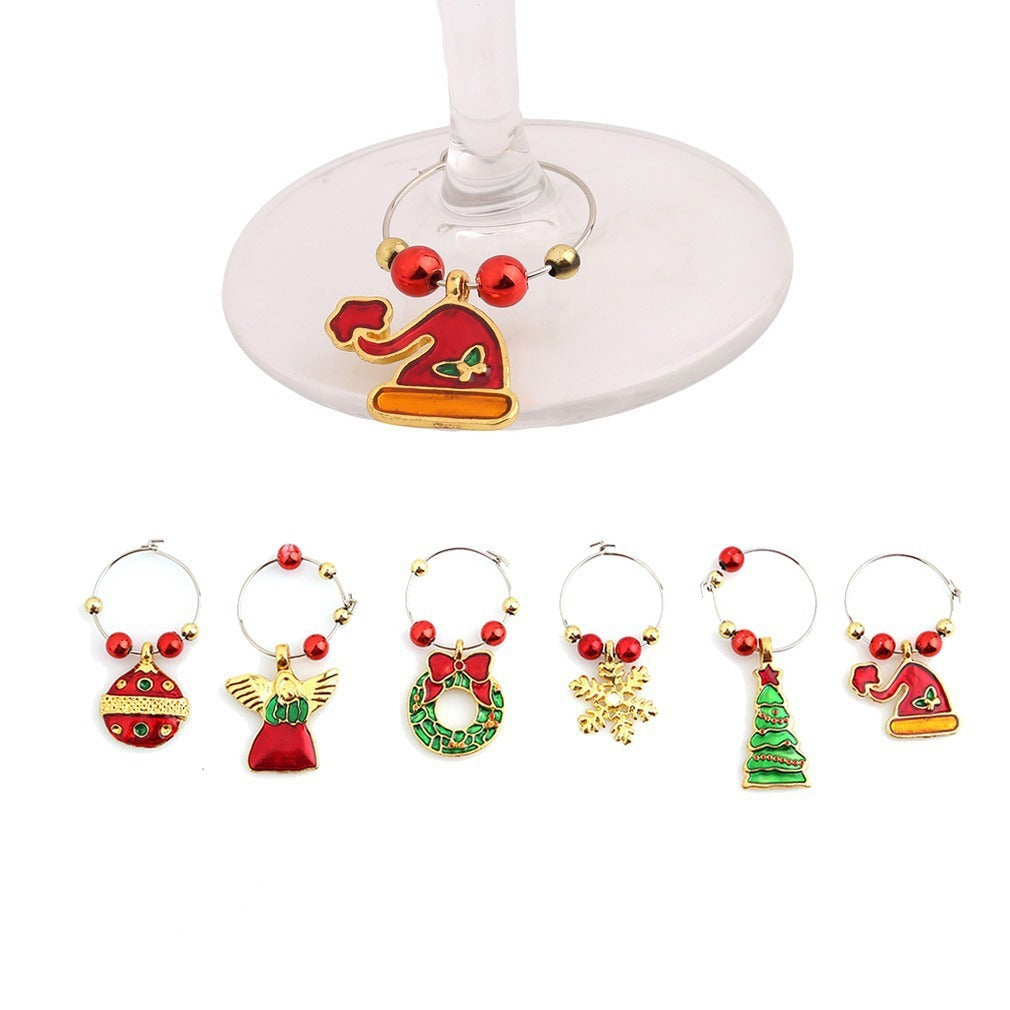 Christmas Wine Glass Pendant Decoration Charm Table f1670454 7f14 45db af15 d64d7ed69e17