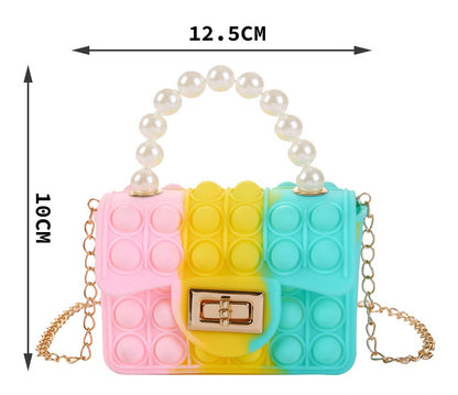Coin Purse Children's Double-sided Bubble Pearl Tote Chain Bag f1693e04 b825 4801 9f4c e36d90fe5468