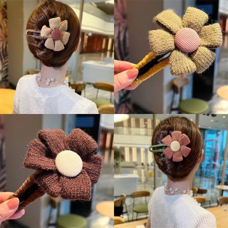 Large Cloth Flower Hairpin Hair Curling At The Back Of The Head High-end Mori Clip f18b9de1 8e1d 4681 920a 724de15dc777
